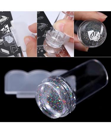 Clear Silicone Jelly Nail Stamper Set - French Tip Nail Art Brushes, Manicure Tools with Stamper, Line Pens, Dotting Pens - Buy Online on GoSupps.com