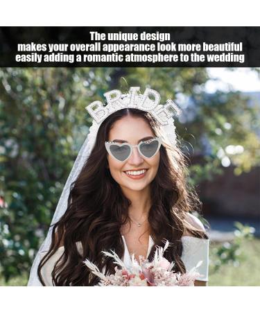 1 Piece Of Bridal Pearl Headband 1 Piece Of Wedding Sunglasses "Bride" Pearl Headband Diamond Headband Bachelorette Party Headband Bridal Crown Headband Wedding Headpiece - Buy Online on GoSupps.com