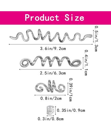 XCSJ 28-Piece Dreadlocks Jewelry Set | Adjustable Metal Cuffs & Pearls Hair Clips | Unique Accessories for Men & Women | Silver Dreadlocks Decoration - Buy Online on GoSupps.com