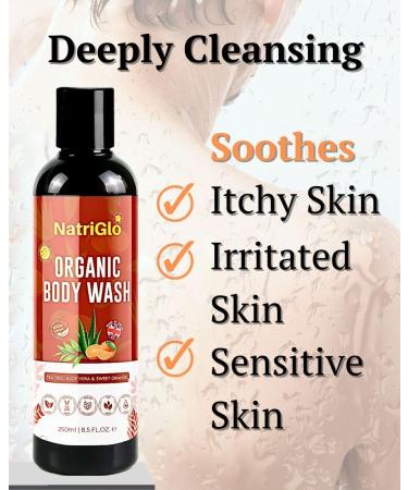 NatriGlo Organic Tea Tree Body Wash for Sensitive Skin Ringworms Itch Body Odour| Natural Body Wash for Dry Skin |Shower Gel for Women & Men - Buy Online on GoSupps.com