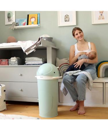 Kindsgut Windeleimer Wal Aquamarin | Odor-Tight Eco-Friendly Diaper Pail with Refill Film & Easy Cleaning - Perfect Whale Design for International Shipping - Buy Online on GoSupps.com