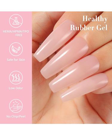 Nicedeco Rubber Base Gel Pink 15ml - LED UV Soak Off Nail Art for Perfect Manicure | International Shipping - Buy Online on GoSupps.com