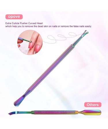Stainless Steel Cuticle Pusher & Nail Polish Remover Set | opove P1 Color Gradient | Pedicure & Manicure Tool Kit | Buy X7 Get 90% Off - Buy Online on GoSupps.com