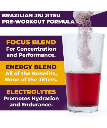 Gold BJJ PreRoll - Jiu Jitsu Pre Workout Supplement for Energy, Focus, and Endurance - Acai Berry Flavor, 30 Servings - Buy Online on GoSupps.com