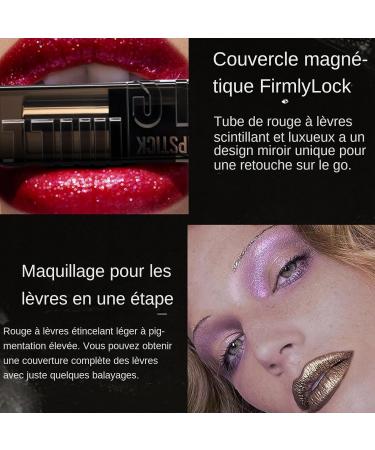  Tewzafiya Glitter Lip Gloss - 3 Lipsticks with Luminous Finishes | Fashionable Lipstick - for Women and Girls Commute Valentine's Day Holidays Parties Travel Office Home Routine - Buy Online on GoSupps.com