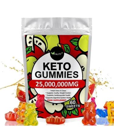 Premium Keto Gummies Weight Loss Support Supplement - 60 Gummies | Low Calorie Snack | No Added Sugars | Appetite Control & Energy Boost | Vegan and Gluten Free