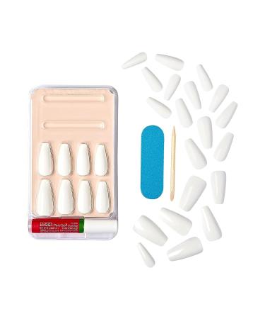 KISS Gel Fantasy Collection Sculpted Fake Nails Manicure Set - True Color, with Nail File, Glue & 28 Glue-On Nails - 1 Count - Buy Online on GoSupps.com