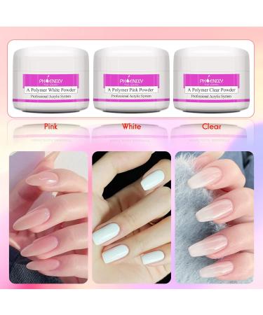 Acrylic Nail Kit Phoenixy 78 in 1 Acrylic Powder Nail Set and Powder Liquid Kit Glitter Clear Pink White Powder for Beginners Professional Acrylic False Nail Art Extension Kit Nail Tips Manicure Set - Buy Online on GoSupps.com