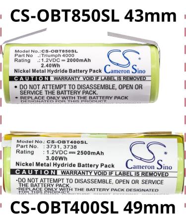 2000mAh Replacement Battery for Oral-B Triumph 4000 | 3745 3761 3762 | International Shipping Available - Buy Online on GoSupps.com