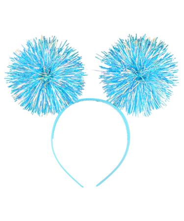 eurNhrN Tinsel Headband with Balls Kids Foil Strips Head Boppers Glitter Christmas Hair Band Performance Stage Cosplay Hair Accessories for Women Girls Christmas Birthday Party Beauty Supplies