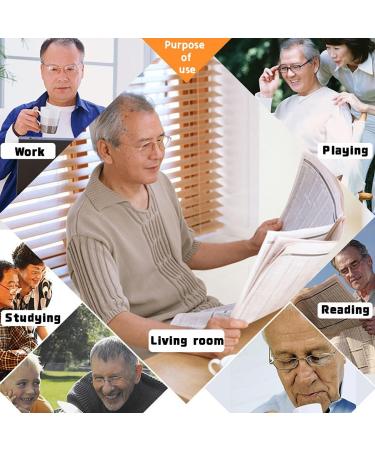 Fashion Progressive Reading Glasses for Men - 2.0x Anti-Blue Light Multifocus & Anti-Fatigue - Stylish Orange Color - Buy Online on GoSupps.com
