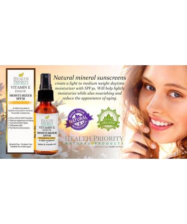 Organic Daily Moisturizer with SPF and Vitamin E Oil | Anti-Aging Hydrating Lotion for Face | 1 Fl Oz - Buy Online on GoSupps.com