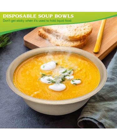 greensight Disposable Paper Bowls 32oz Heavy Duty 100 Pack Eco-friendly Compostable Bowls Party Serving Bowls For Salad Ice Cream Dessert And Hot Soup Biodegradable Bowls Made Of Sugarcane Nature - Buy Online on GoSupps.com