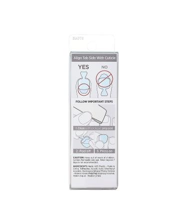 KISS imPRESS Dream Glow Pedicure Press-On Fake Toenails Kit - Light Blue Square Nails with Prep Pad, File, Stick - 24 Nails - Buy Online on GoSupps.com