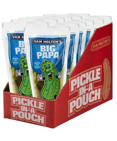 Van Holten's Big Papa Hearty Dil Pickle in A Pouch - 12 x Van Holtens Pickles