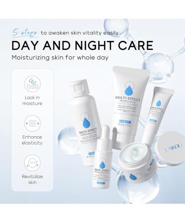Ultimate Skin Care Set for Women | Hyaluronic Acid Moisturizer Gift Kit | Daily Face Care with Cleanser Toner Serum Eye Cream & Cream - 5 Pack - Buy Online on GoSupps.com
