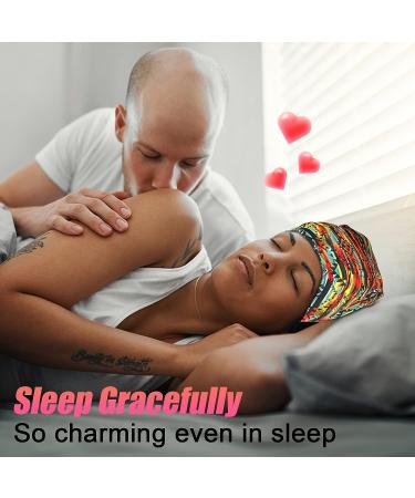 Satin Lined Sleep Cap for Women - Silk Bonnet for Natural Curly Hair - Adjustable Unisex Silky Hat for Dreadlocks & Braids - Shower Cap for Sleeping - Buy Online on GoSupps.com