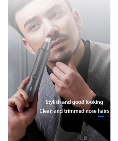 2024 Painless Ear and Nose Hair Trimmer - Battery Operated Double Edged Blade for Men & Women Easy Clean (Black - Buy Online on GoSupps.com
