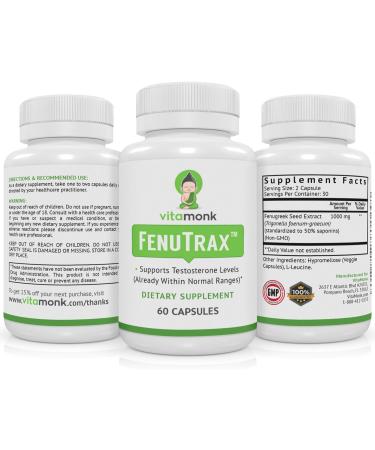 Buy VitaMonk FenuTrax Fenugreek Extract 50% Standardized with High Furostanol Glycosides | 60 Capsules for Enhanced Performance - Buy Online on GoSupps.com