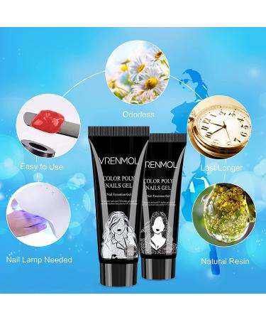 Vrenmol Poly Gel Set - 6 Pink Colors | Nail Extension Kit for Manicure | Professional DIY Nails at Home - Buy Online on GoSupps.com