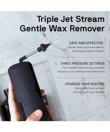 Sonic Scrubber Pro Kit & Wush Pro for Men - Deluxe Water-Powered Ear Cleaner | Electric Triple Jet Stream & Water-Resistant Massage Brush for Ear Wax Removal - Buy Online on GoSupps.com