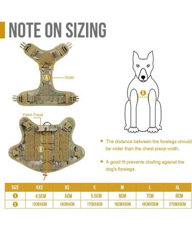 Oneigris XL Dog Harness - Fire Watcher Tactical No-Pull D-Ring 1000D Nylon | Multicolored | International Shipping - Buy Online on GoSupps.com