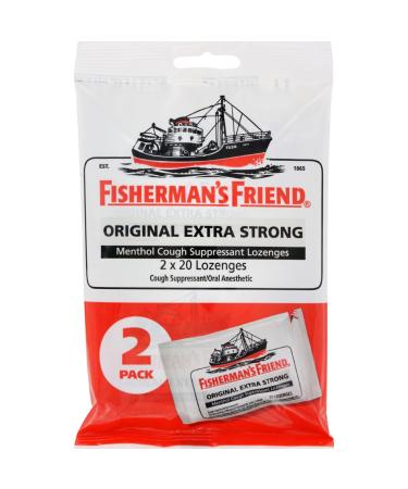 Fisherman's Friend Original Extra Strong Cough Suppressant Lozenges, 40-Count Bags (Pack of 12)