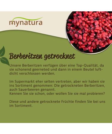  mynatura Mynatura Dried Barberry | No Additives | Dried Fruit | Dried Berries | Vitamins | Muesli | Pastry | Snack | In a bag (1 kg) - Buy Online on GoSupps.com