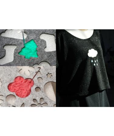 Hyamass 13pcs DIY Felt Template Needle Felting Mold Set - Multi Shape & Lovely Patterns for Crafting - Buy Online on GoSupps.com