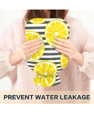 Hot Water Bottle with Cover - Lemon 2L Bag for Pain Relief Sore Muscles & Arthritis - Buy Online on GoSupps.com