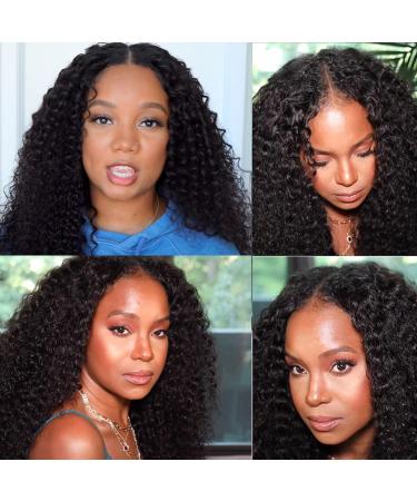 Megalook 20 Curly V Part Wig - 150% Density Human Hair for Black Women, No Glue, No Sew - Buy Online on GoSupps.com