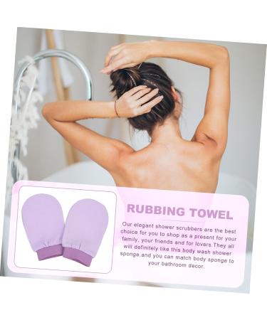 FRCOLOR Body Scrub Glove - 2pcs Double-Sided Spa Mitt for Men | Exfoliating Bath & Shower Gloves | International Shipping - Buy Online on GoSupps.com