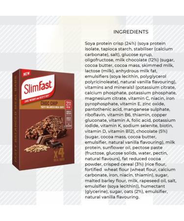 AETN Slim Fast Bundle 16x60g Meal Bars - Choc Chip Orange, Rocky Road, Very Berry | High Protein & Fibre for Weight Loss + Fridge Magnet - Buy Online on GoSupps.com