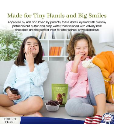  Broadway candy Forest Feast Dubai Pack of 6 Crispy Milk Chocolate Pistachio Dates 120g - Buy Online on GoSupps.com