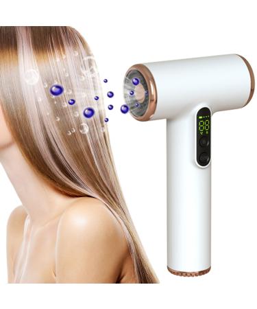LED Display Portable Cordless Blow Dryer Lightweight Mini Hair Dryer Built-in 15000mAh Battery Hot/Cold Wind Hair Dryer 3 Levels Wind Speed Adjustment for Travel Home White