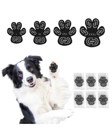 Wolancy 24 Pieces Dog Paw Protector Anti-Slip Stickers Dog Foot Self-Adhesive Traction on Hardwood Floor 6 Sets XXXL