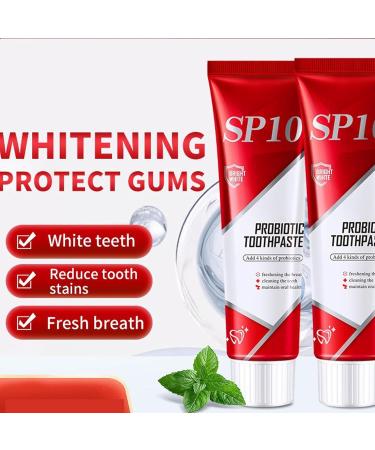 SP-10 Dentifrice probiotique pour la gestion de la sant bucco-dentaire Pastadental Sp-10 Probiotic Brightening Toothpaste - Buy Online on GoSupps.com