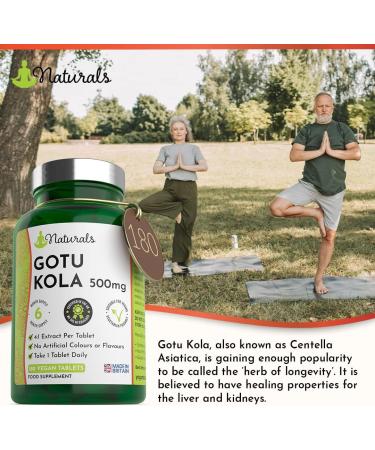 180 Gotu Kola 500mg Vegan Tablets for Stress & Anxiety - 6 Months Supply - UK Manufactured - Buy Online on GoSupps.com