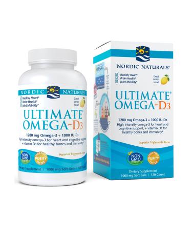 Nordic Naturals Ultimate Omega-D3 Lemon 1000 mg 120 Soft Gels - Buy Online on GoSupps.com