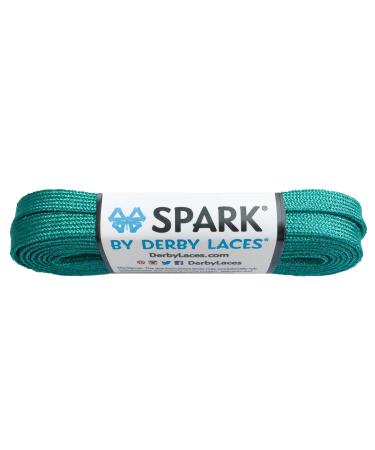 Derby Laces Teal Spark Shoelace for Shoes, Skates, Boots, Roller Derby, Hockey and Ice Skates 96 Inch / 244 cm