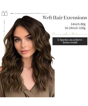 Vivien Real Hair Extensions - Remy Balayage Darkest Brown to Medium Brown Ombr - 55cm 100g #2/8/2 - Buy Online on GoSupps.com