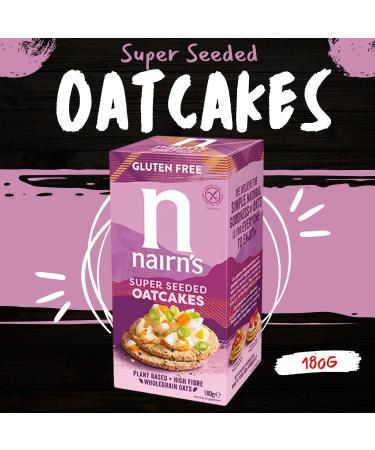 Nairns Gluten Free Oatcakes Flatbreads & Oat Biscuit Breaks Pick N Mix - Choose From Oaties with 10+ Flavours | Choc Chip Salted Caramel Cheese Toffee Super Seeded Stem Ginger - Pack of 6 213 g (Pack of 6) - Buy Online on GoSupps.com