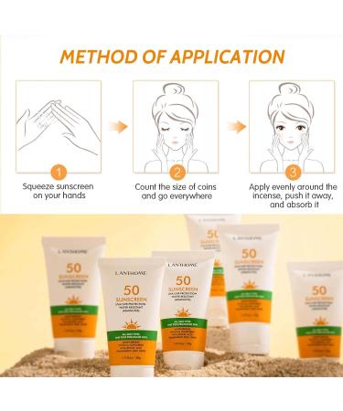 Trendyfave Sunscreen SPF 50 High UVA/UVB Protection Zinc Oxide Sunscreen Water Resistant Face Sunscreen Non-Greasy Broad-Spectrum Formula Moisturises & Protects Skin Sun Screen 50g - Buy Online on GoSupps.com