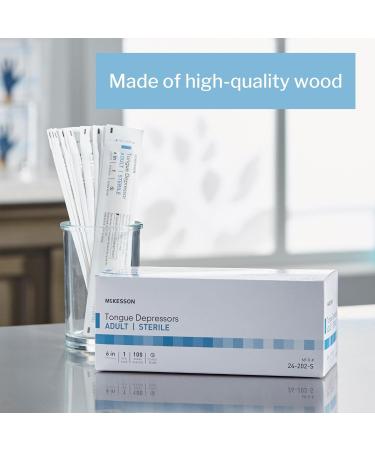 McKesson Sterile Wooden Tongue Depressors - Adult 6 - 100 Count (Pack of 1) - Buy Online on GoSupps.com