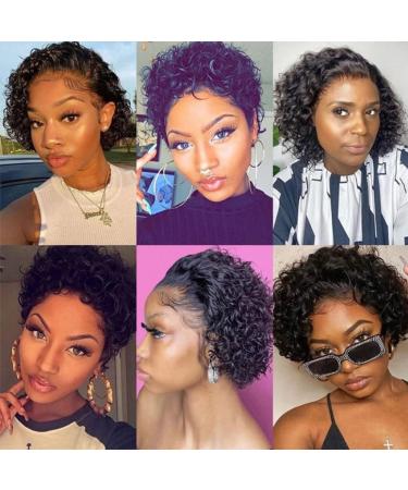 Beauty Forever 8 Inch Pixie Cut Lace Front Wig | 10A Grade Brazilian Human Hair Short Bob | 150% Density Curly Bob Wig - Buy Online on GoSupps.com