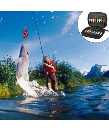 Trout Spoon Set - 16 Pieces of Artificial Bait Spinner & Blinker Set | 2.5g/3.5g/5g Fishing Accessories with Storage Box for Trout Perch Pike & Zander - Buy Online on GoSupps.com