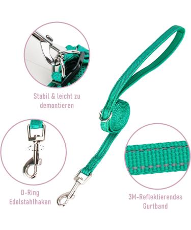 Buy Green Padded Dog Harness for Small Dogs - Comfortable XS Puppy Harness for Ultimate Control & Support - Buy Online on GoSupps.com