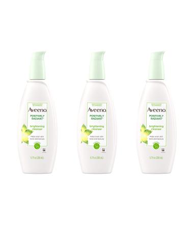Aveeno Positively Radiant Brightening Facial Cleanser for Sensitive Skin Non-Comedogenic Oil-Free Soap-Free & Hypoallergenic 6.7 Fl Oz Pack of 3 6.7 Fl Oz (Pack of 3) - Buy Online on GoSupps.com
