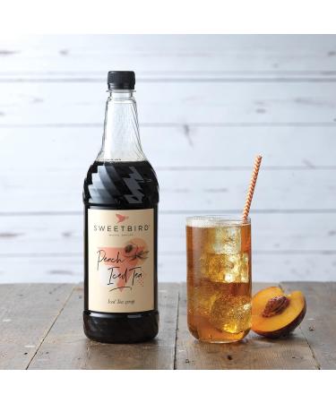 Sugar-Free Sweetbird Peach Iced Tea Syrup (1 Litre) - Vegan Friendly and Refreshing Peach Flavored Syrup - Buy Online on GoSupps.com