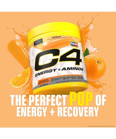 Cellucor C4 Energy + Aminos Powder | Orange Popsicle | 5g BCAA & EAAs for Muscle Recovery 3 Electrolytes for Hydration 100mg Natural Caffeine | Pre-Workout | Zero Sugar 30 Servings - Buy Online on GoSupps.com